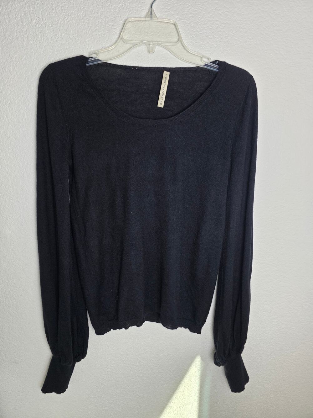 Balenciaga Nicolas Ghesquière 2007 100% Cashmere Knit Top Sweater Size 36 Black.